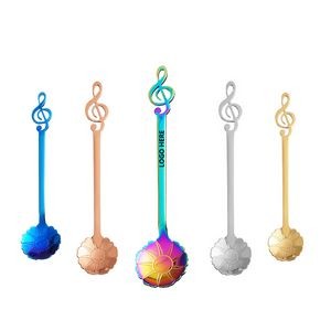 5.19 Inch Music Note Sunflower Coffee Spoon 8