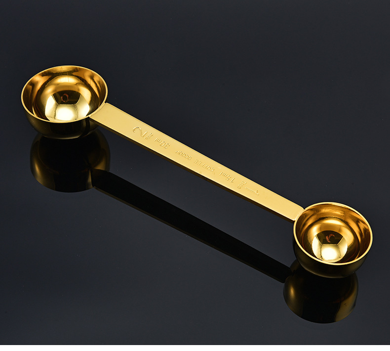 Stainless Steel Double Coffee Measuring Scoop 1
