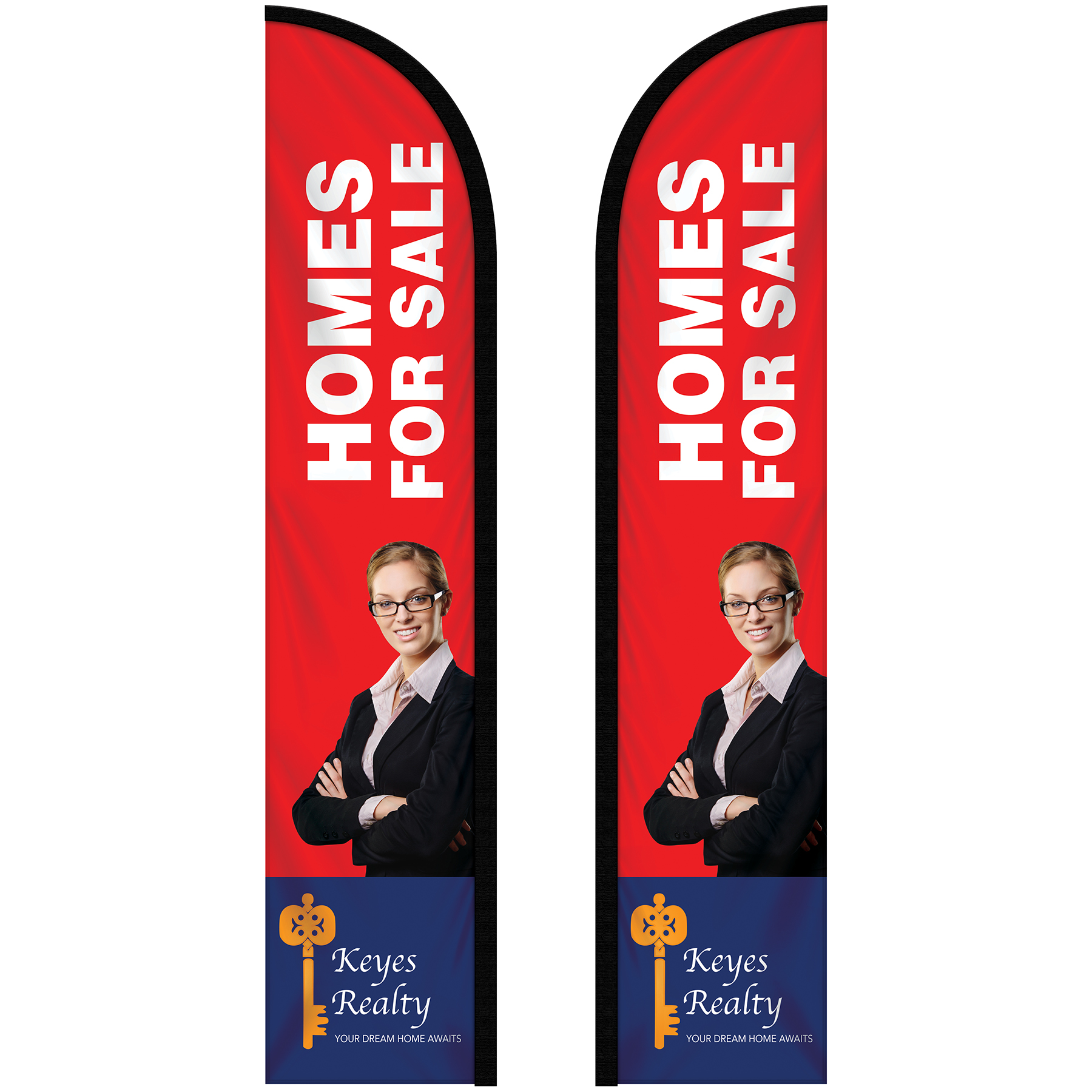 10' Double Sided Custom Portable Half Drop Banners 16