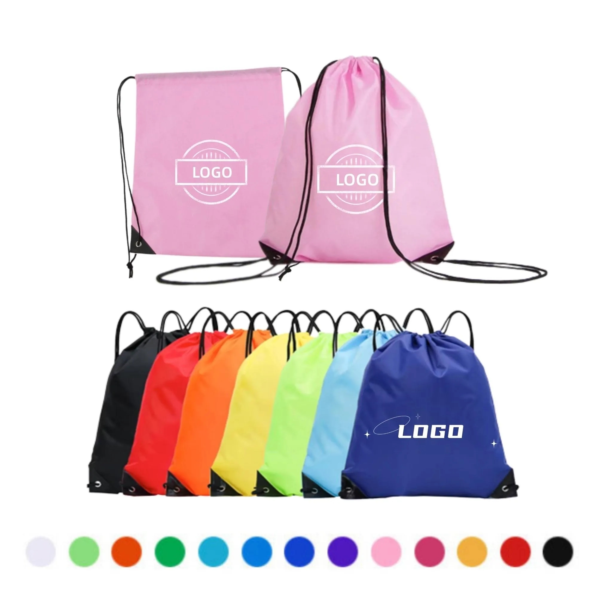 210D Polyester Drawstring Backpack Classic Waterproof