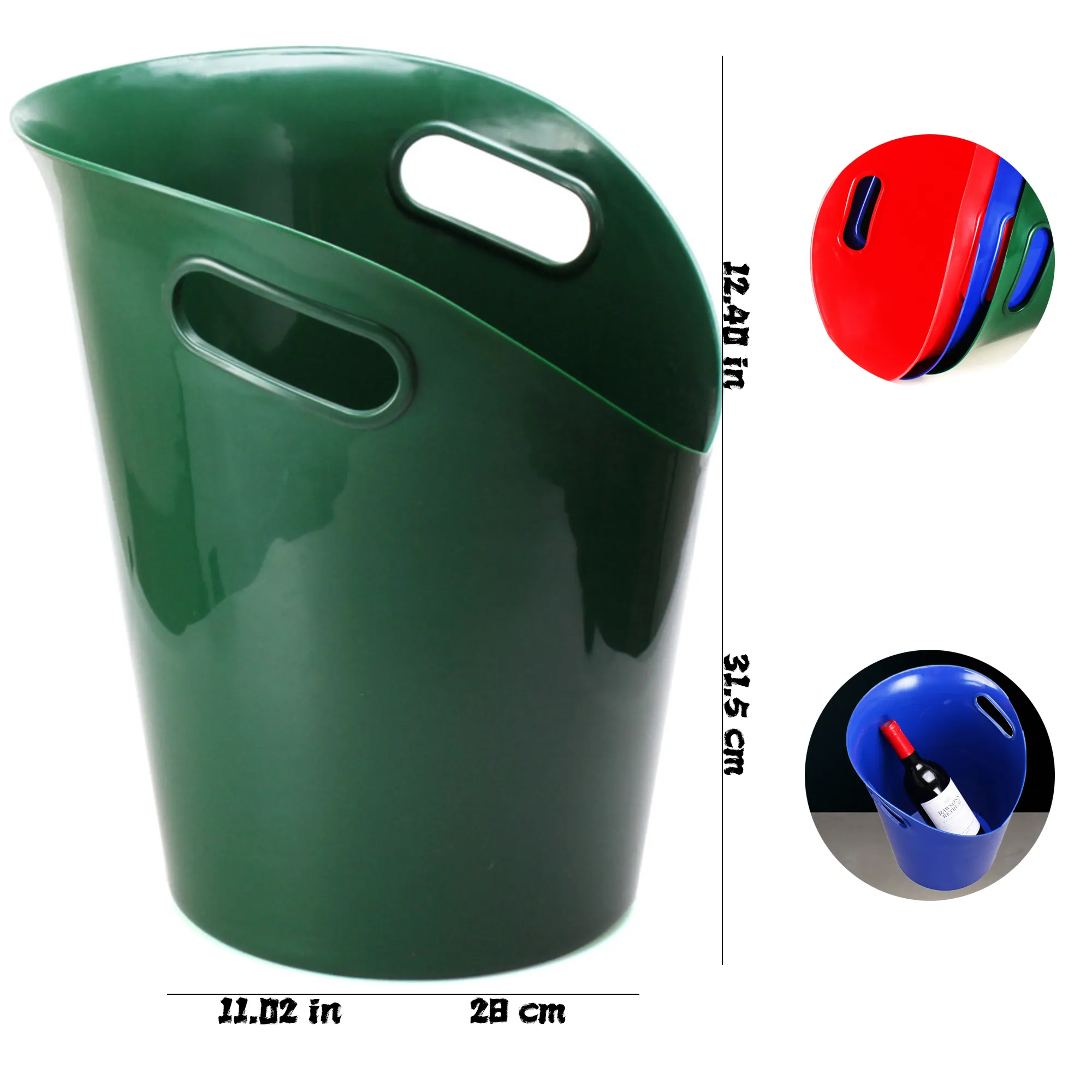 Round Slant-Top Ice Bucket 3