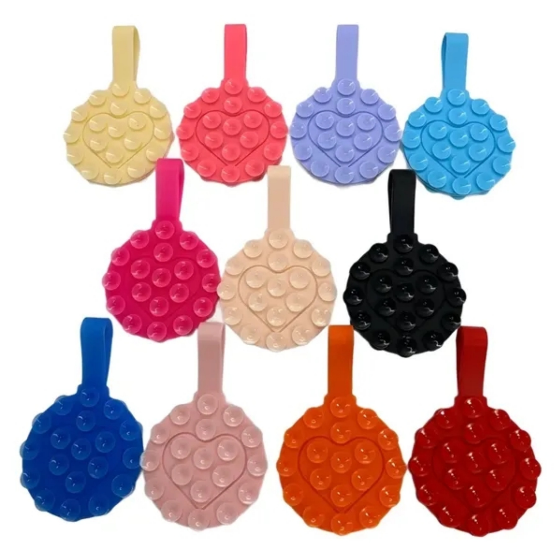 Round Double Sided Silicone Suction Cup Phone Grip Mount 3
