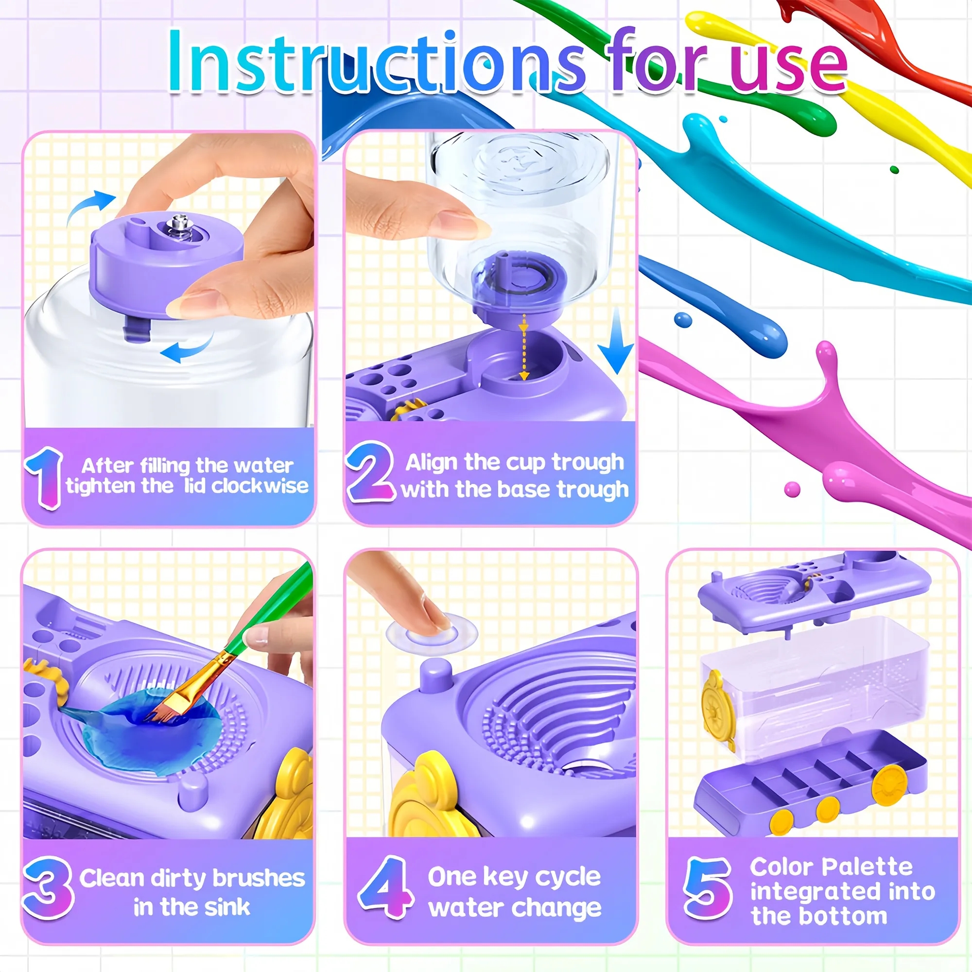 Automatic Water Changing Brush Cleaner 9