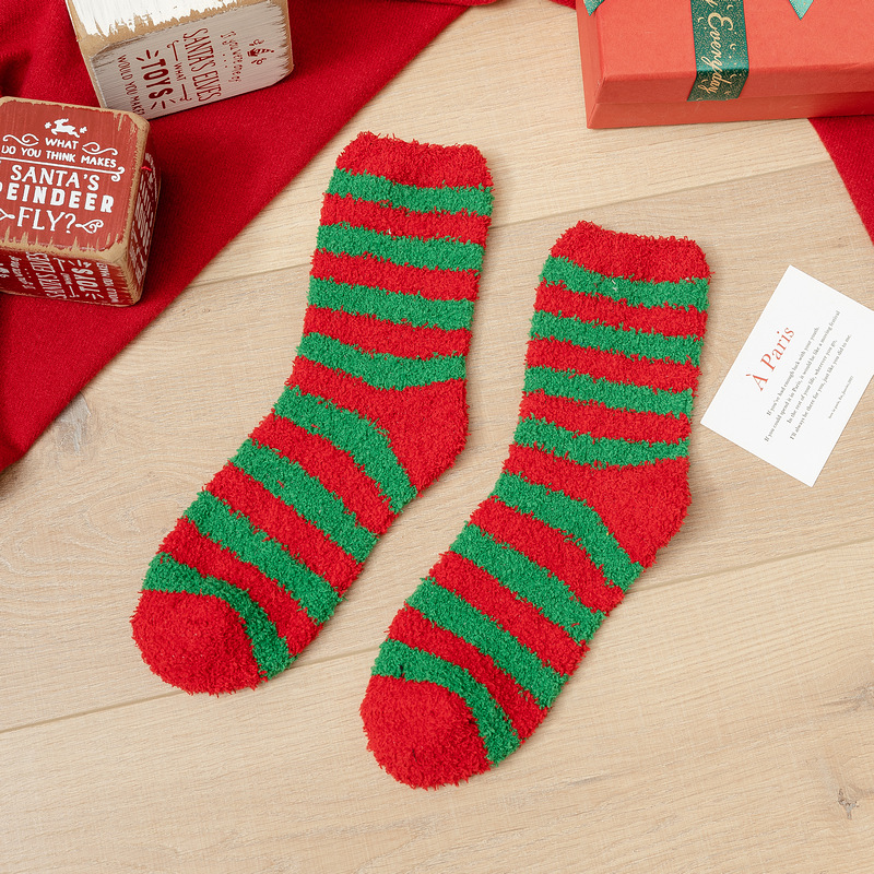 Winter Warm Cartoon SoftFuzzy CozyChristmas Sock 9