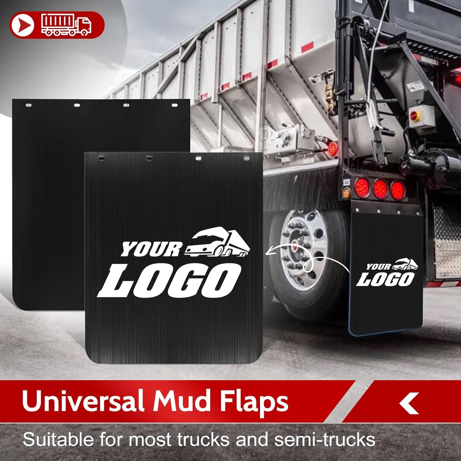 24''x30'' Mud Flaps for Trucks and Semi-trucks with Logo 5