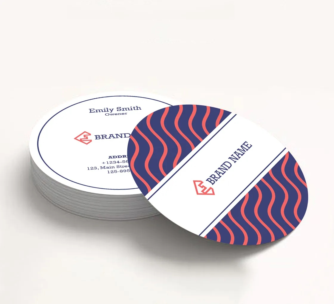 Circle Business Cards (2.5" Dia) 2