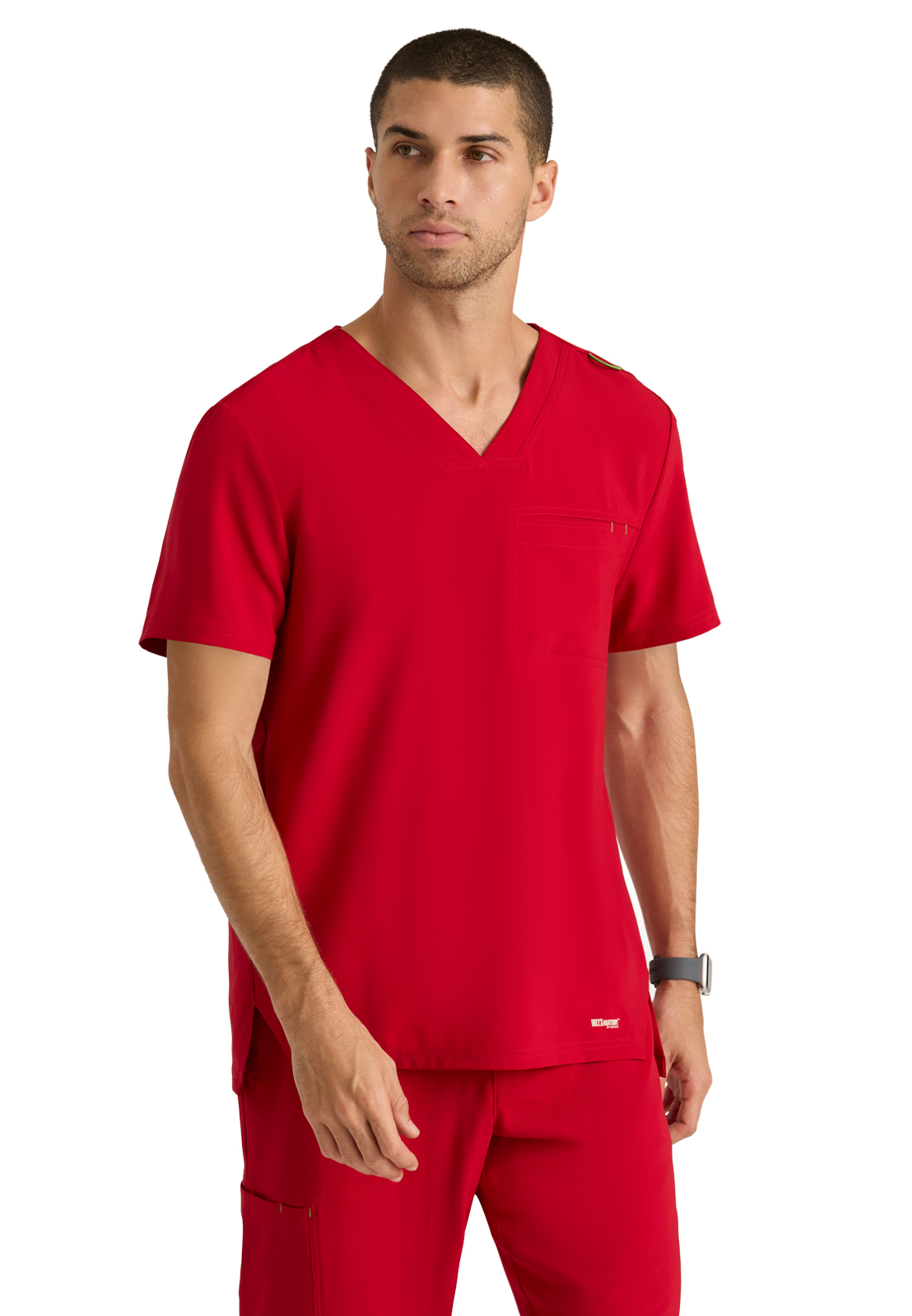Grey's Anatomy Evolve Stretch - Men's One-Pocket V-Neck Journey Scrub Top 34