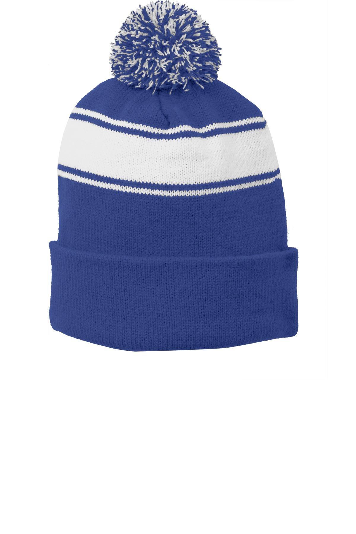 Sport-Tek Stripe Pom Pom Beanie. STC28 6