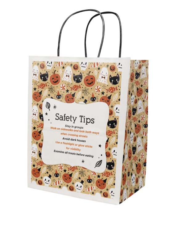 Halloween Scatter Design 3 Handle Shopper (8.5" x 10.25" x 5") 3