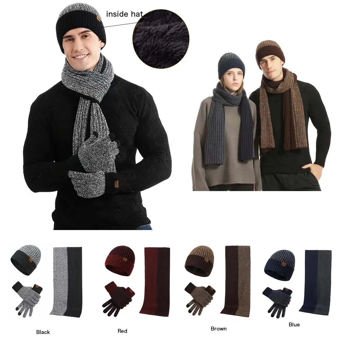 3-in-1 Knit Winter Warm Set 1