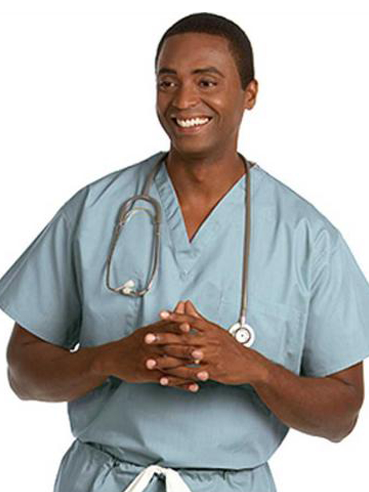 Fashion Seal Fashion Poplin - Unisex Reversible V-Neck Top in Misty