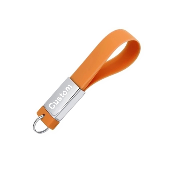 Silicone Keychain Wristband USB Flash Drive 4