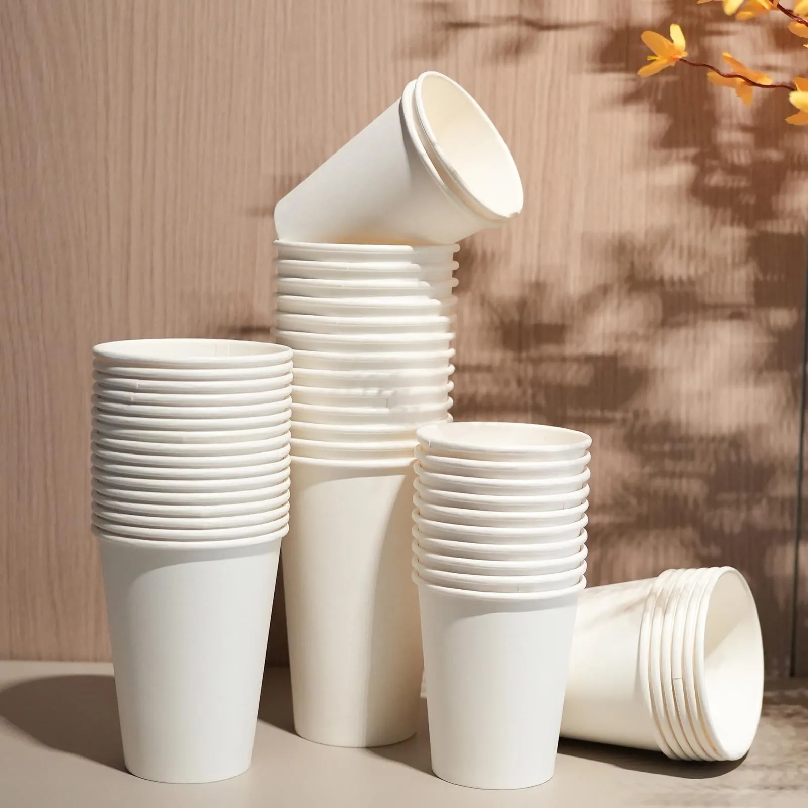 Disposable White Paper Cups for Events Catering Beverages 8