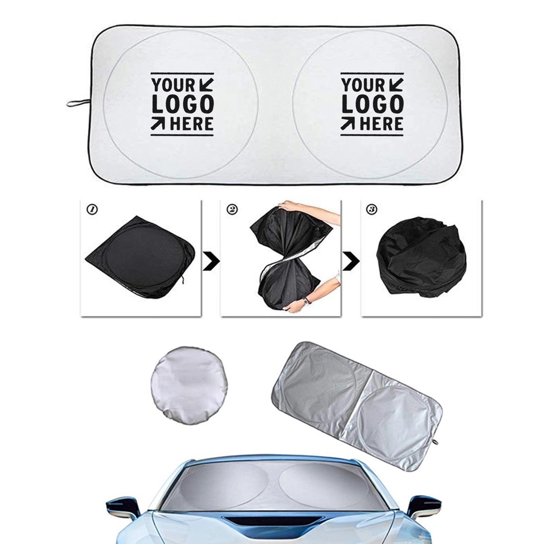 Car Sun Shade With A Pouch 5