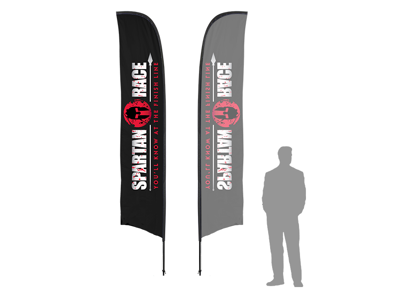 13ft Single Sided Printed Sun Blade Flag w/ Pole 1