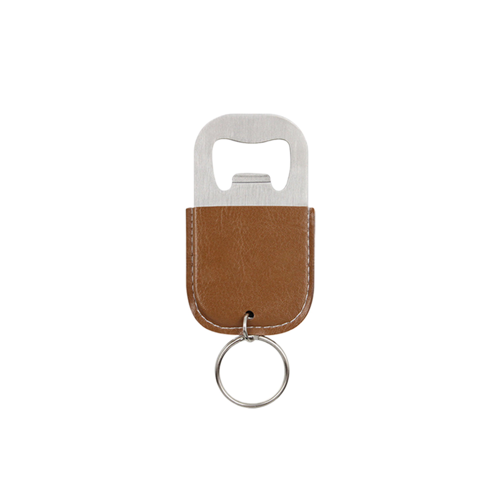 MOQ100 PU Leather Stainless Steel Keychain Bottle Opener 7