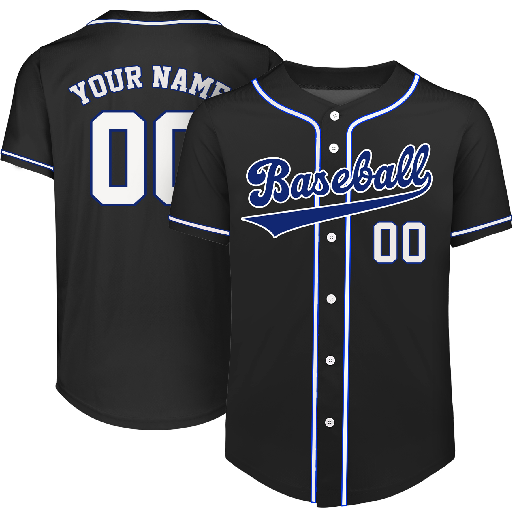 Custom Full-Button Baseball Jersey (Full Color Dye Sublimated) 5