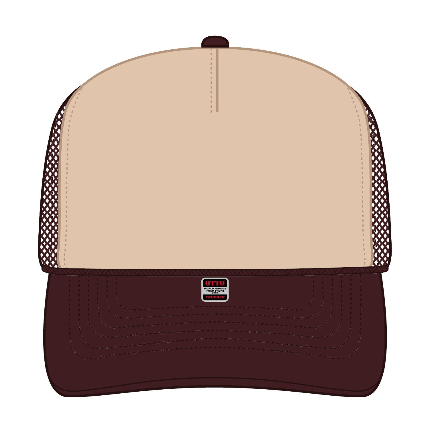 OTTO CAP® 5 Panel Mid Profile Mesh Back Trucker Hat 56