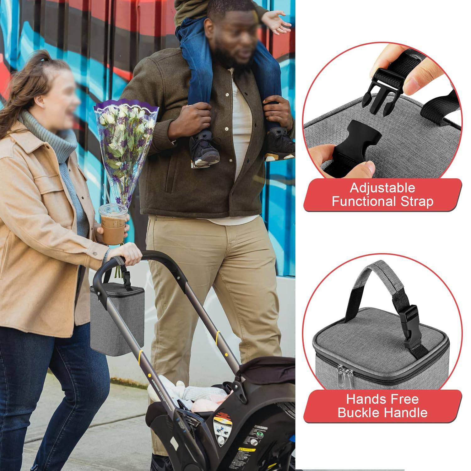 5L Oxford Breastmilk Insulated Bottle Bag w/Handle 14