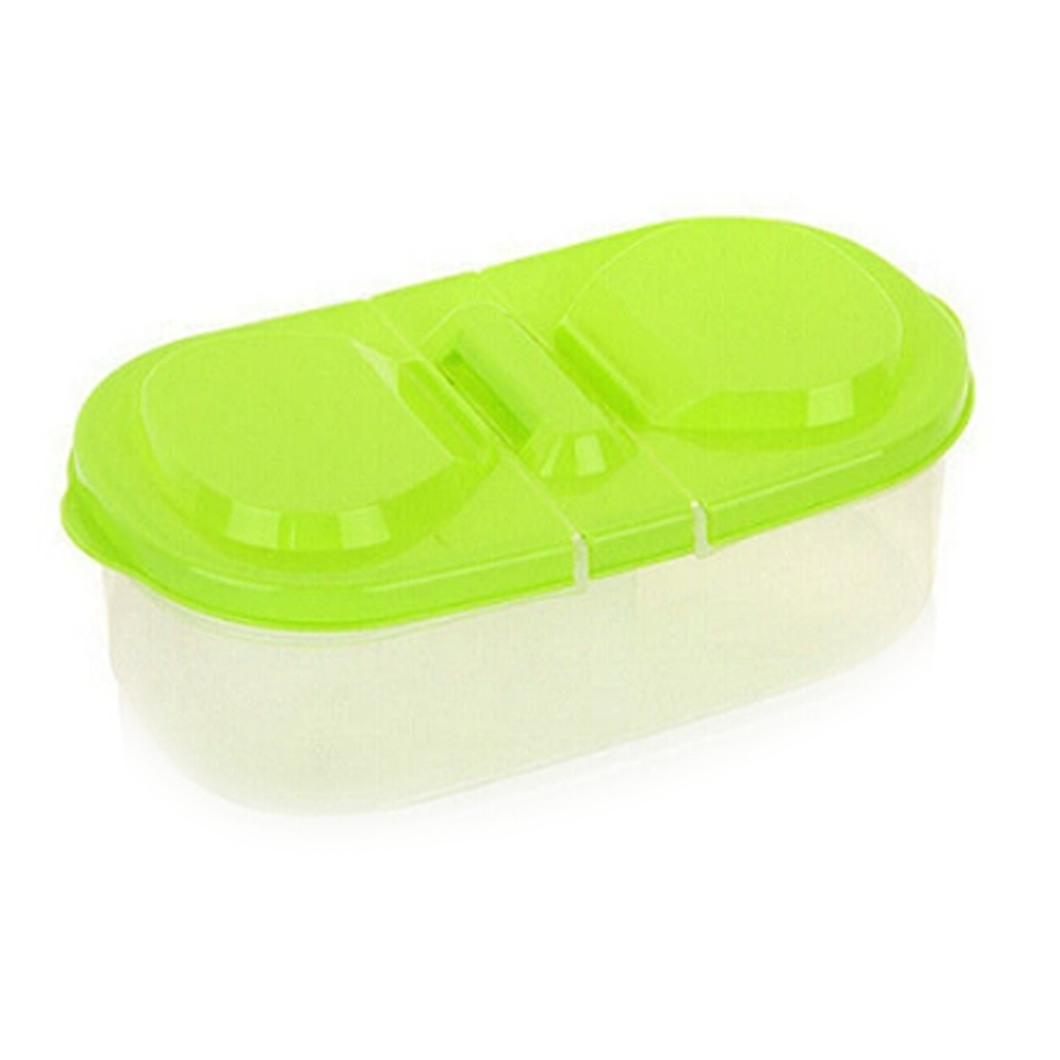 Double Compartment Covered Plastic Food Storage Box 7