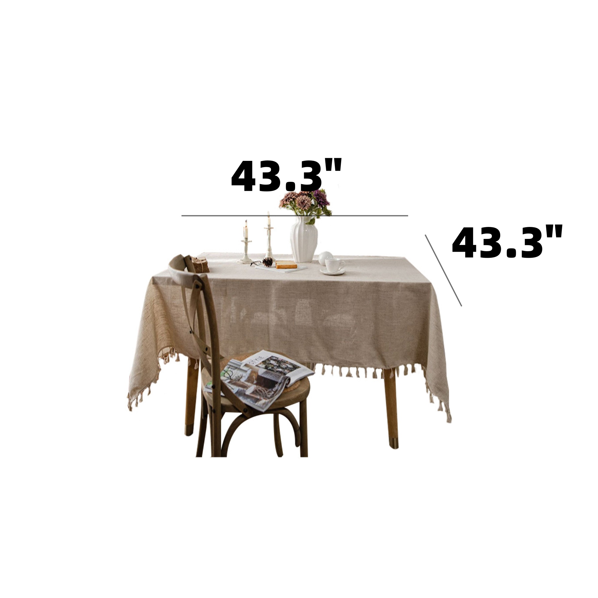 Washable Cotton Linen Tablecloths 3