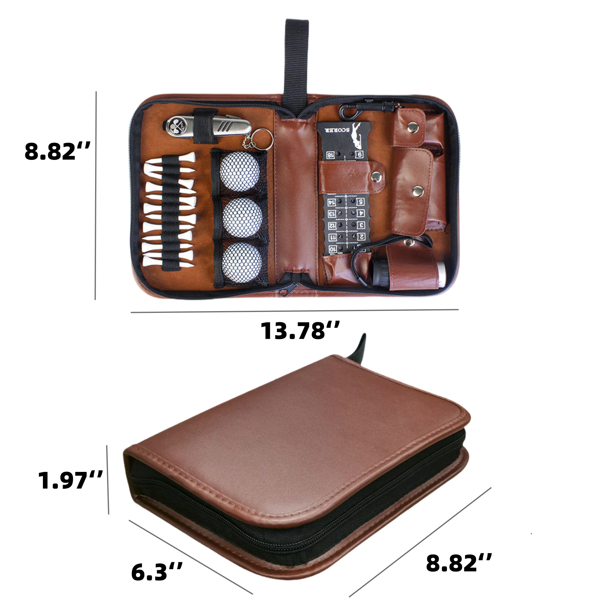 Leather Golf Accessory Bag 3