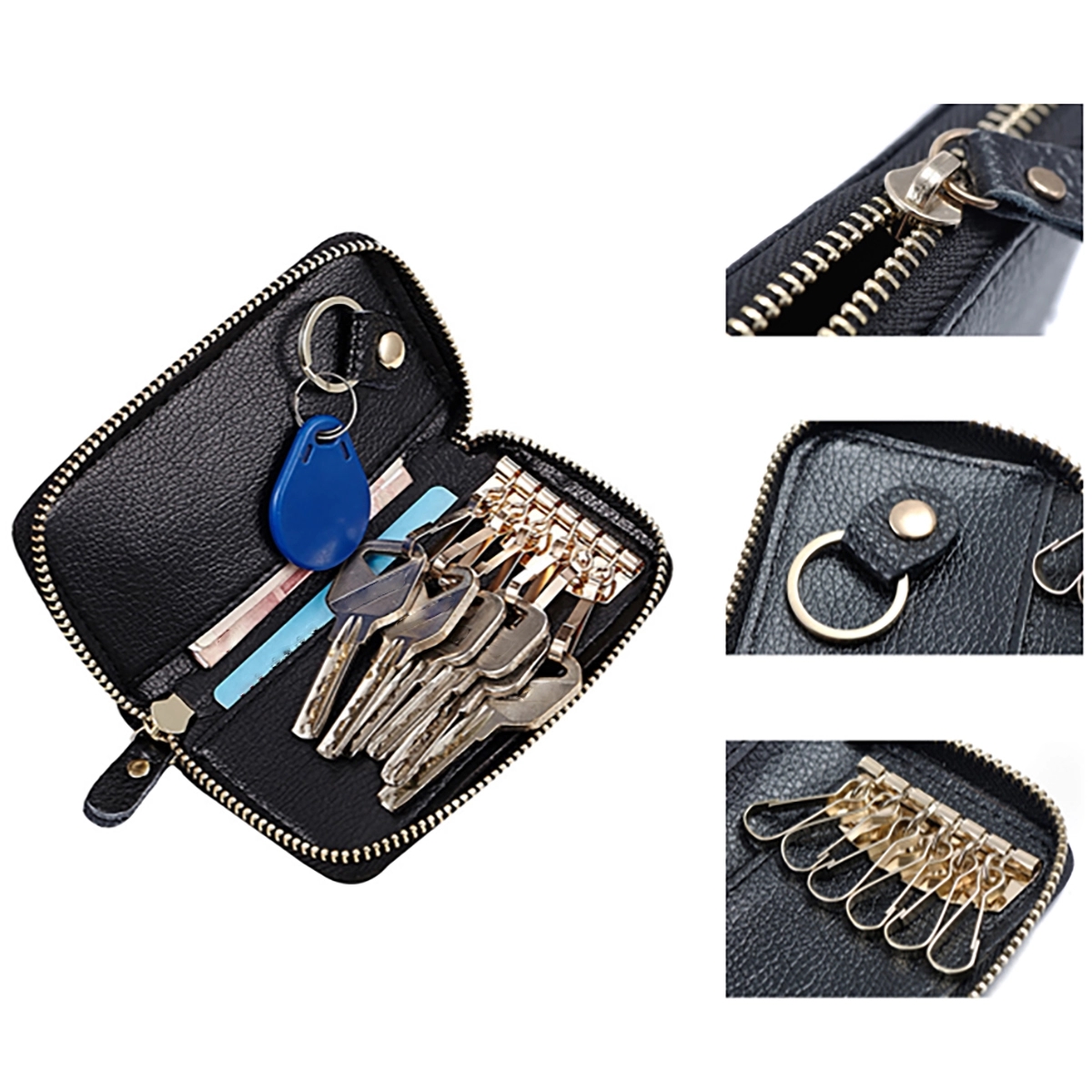 Leather Key Holder Wallet Pouch Gifts 3