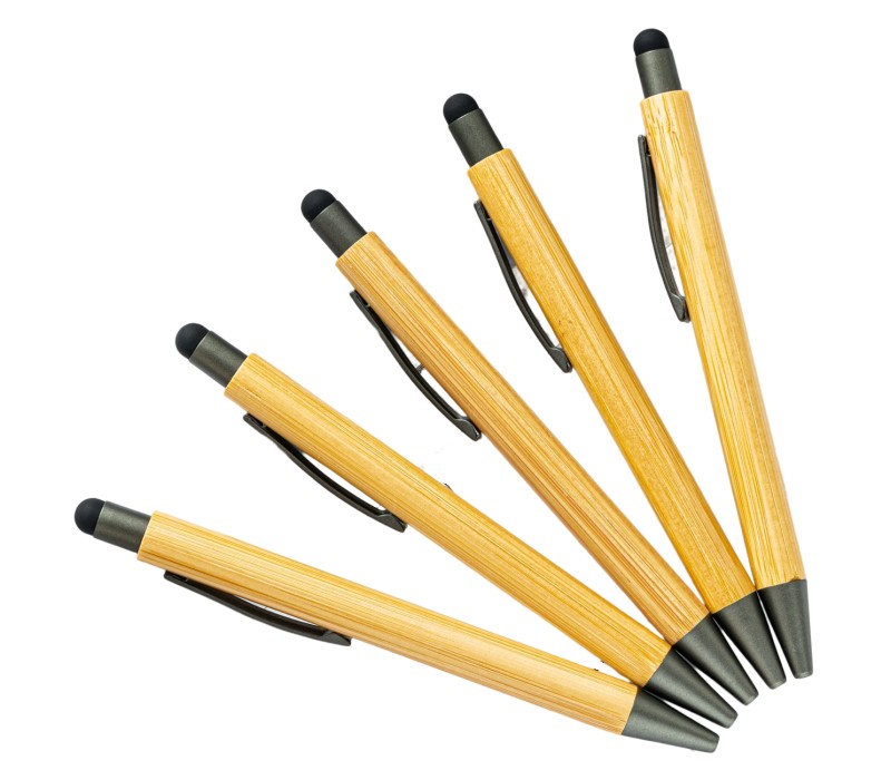 2-in-1 Eco-friendly Bamboo Pen with Stylus 3