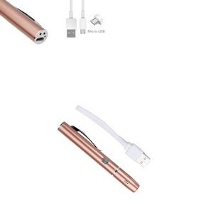 Portable LED Flashlight With Rechargeable Battery And Metal Clip 4