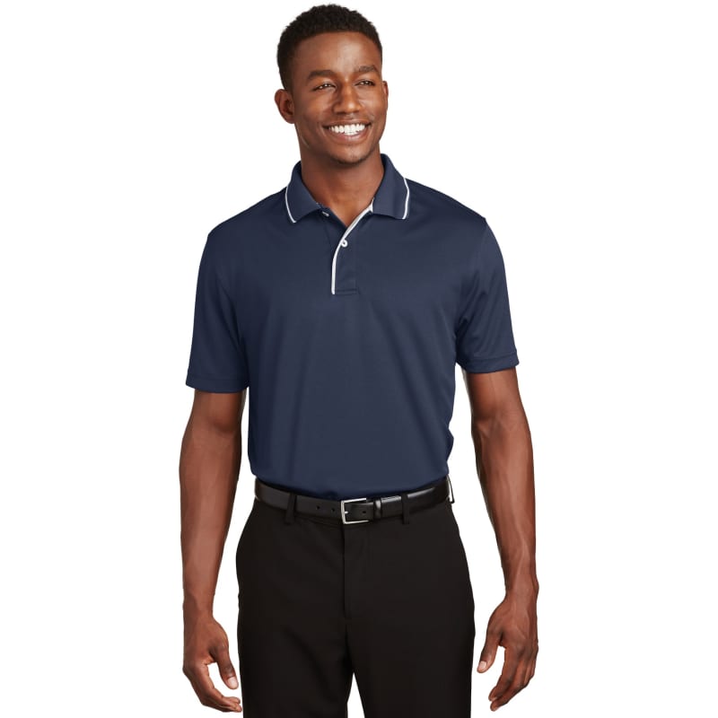 Sport-Tek Dri-Mesh Polo With Tipped Collar And Piping. 4