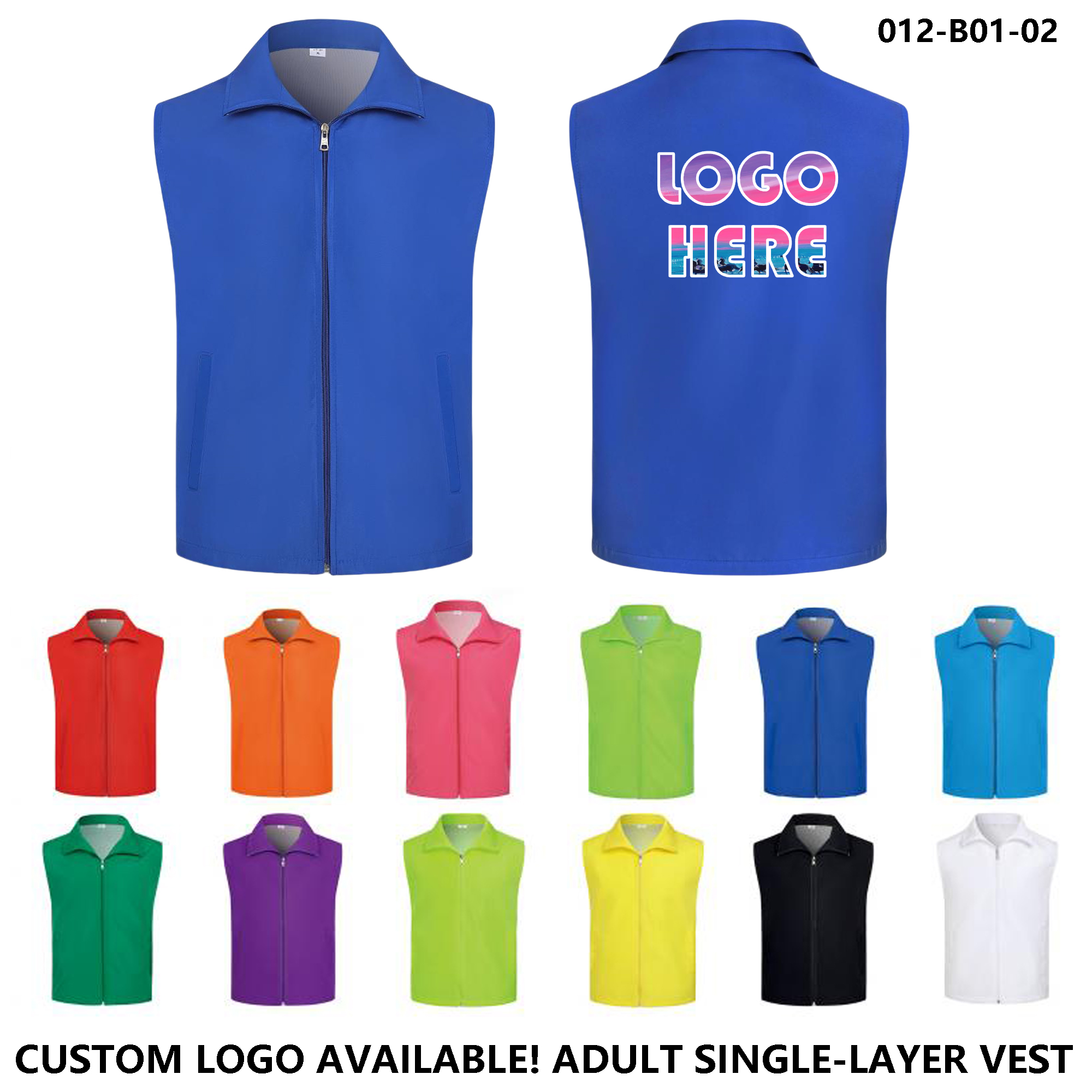 Adult Fit Vest - Durable Team Uniforms,Logo Print 2