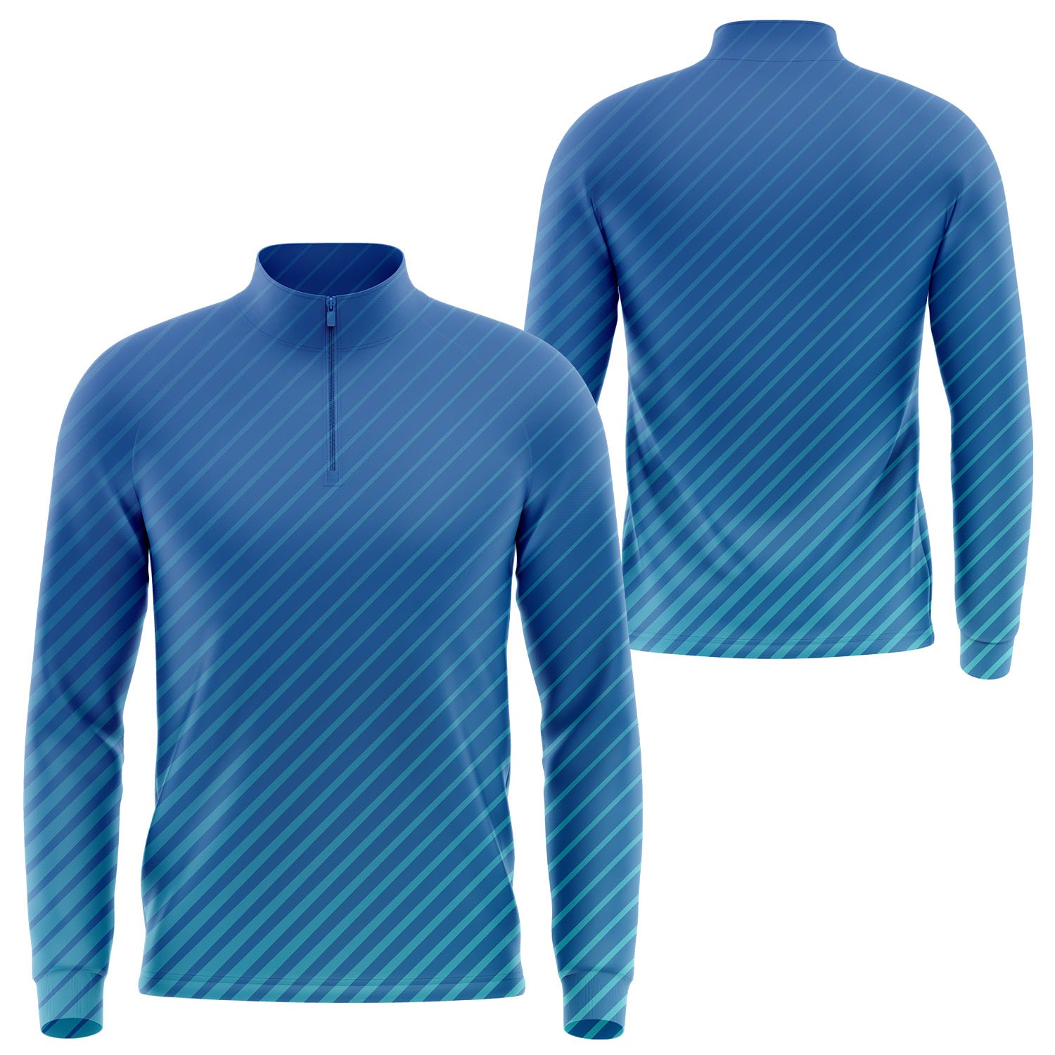 Unisex 150 GSM Short Hole Mesh Performance Sublimation Quarter Zipper Sweatshirt 4