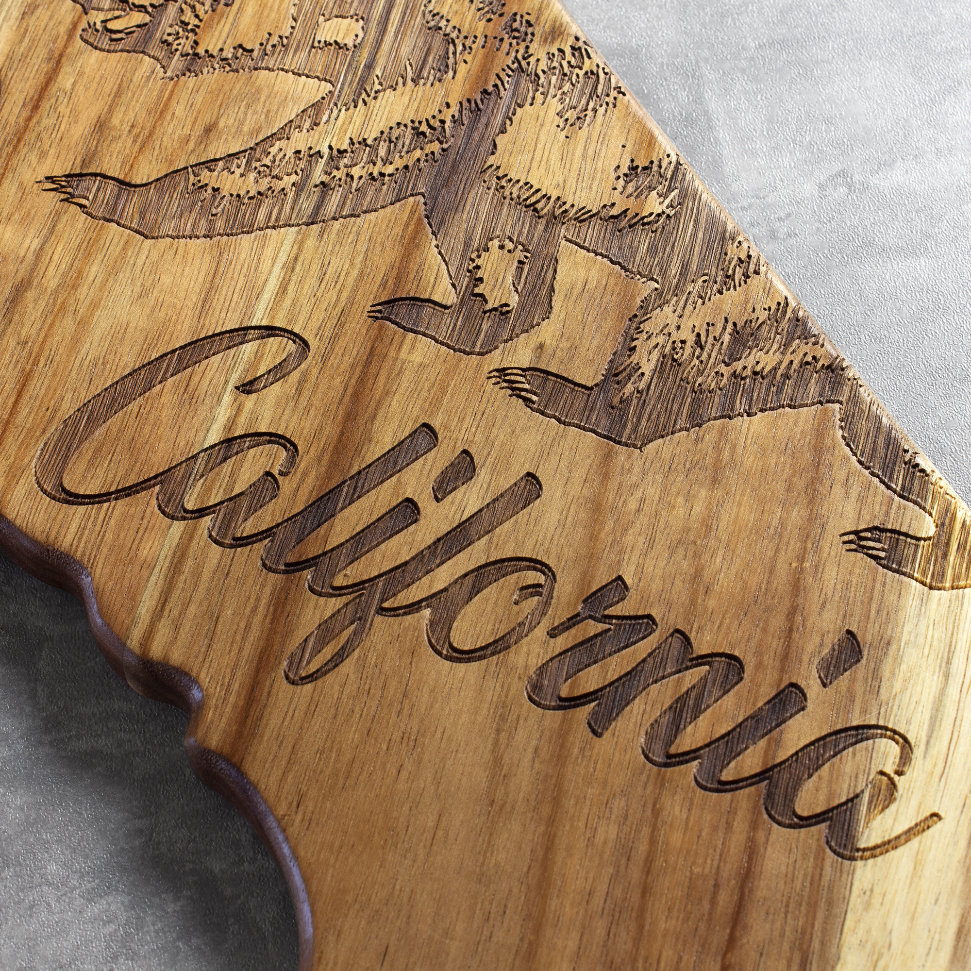 Rock & Branch® Origins Series California State Shaped Cutting & Serving Board 3