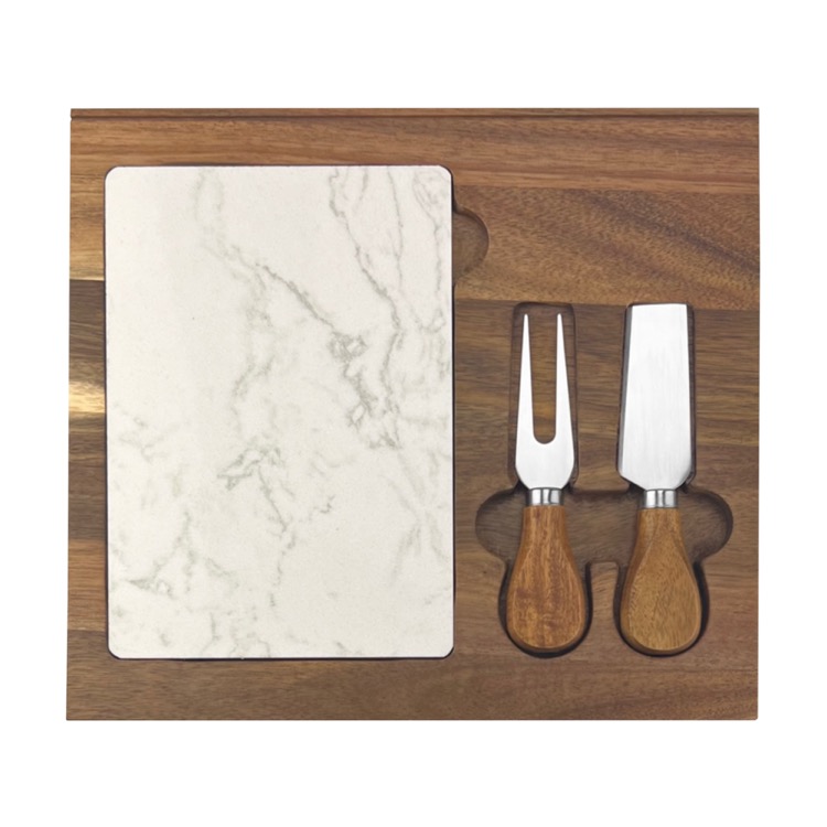 Fuzo Marble Cheeseboard & Knife Set 5