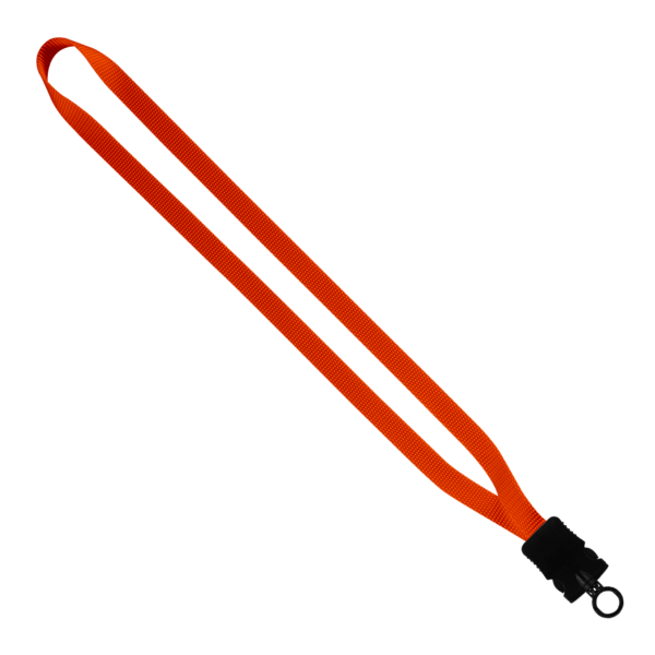 1/2" Smooth Nylon Lanyard with Snap-Buckle Release & O-Ring 19