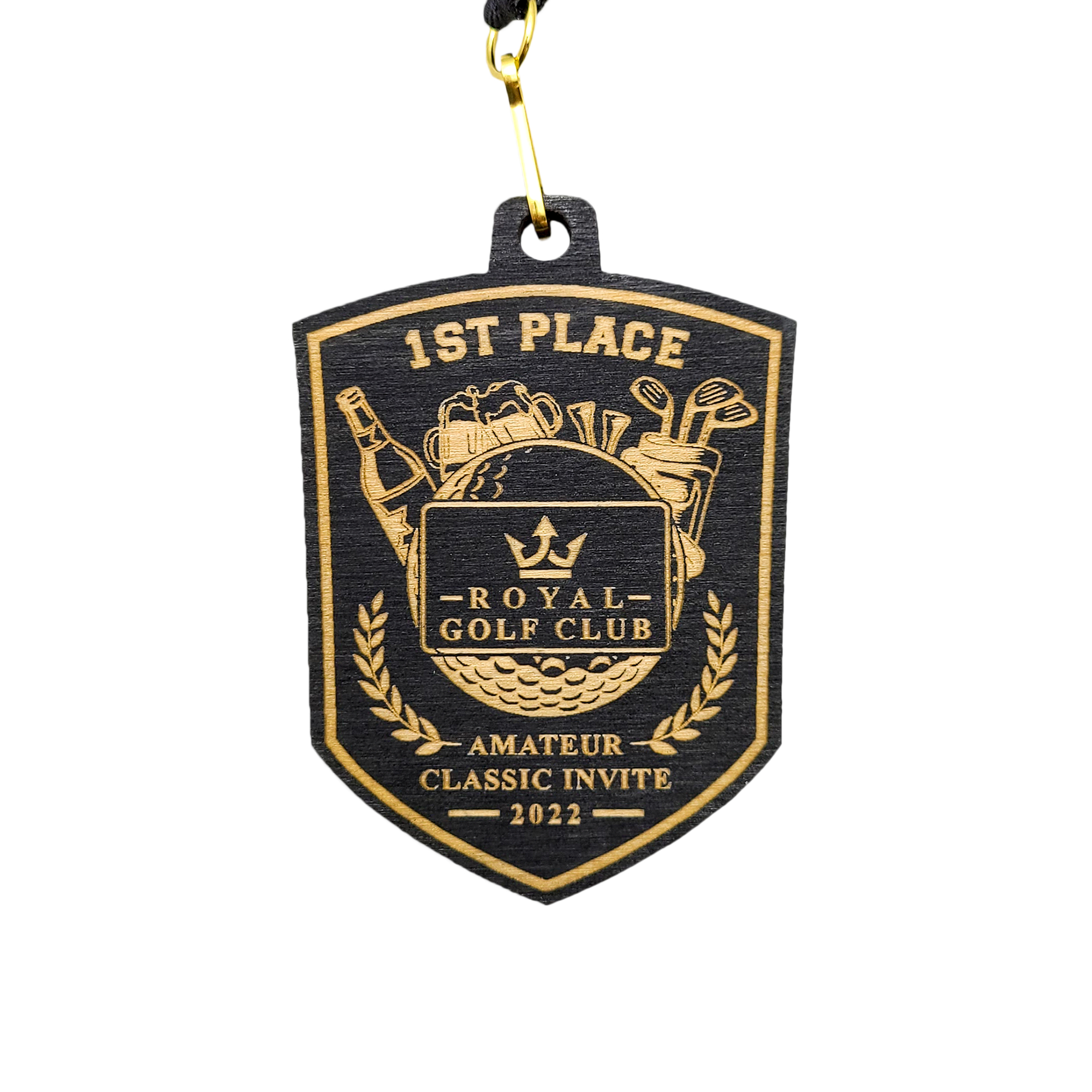 Wood Medals: 3 1/4" W x 3 1/4" H
