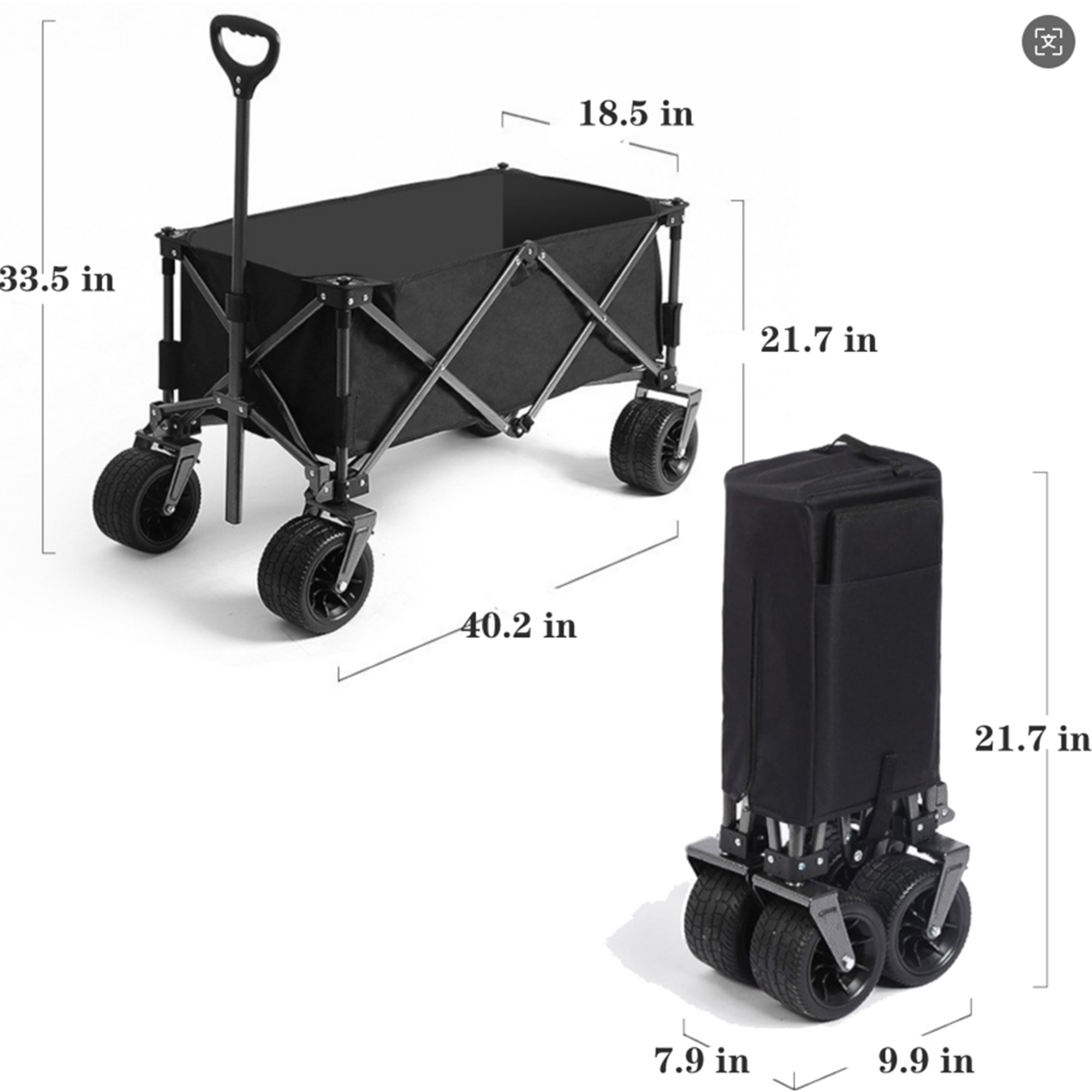 Portable Foldable Cargo Truck Trolley Camping Cart 2