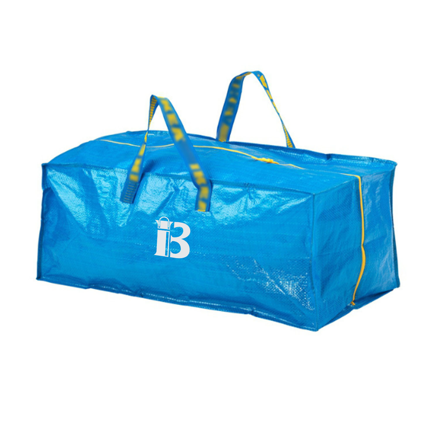 76L Portable PE Laminated Zipper Woven Storage Bag
