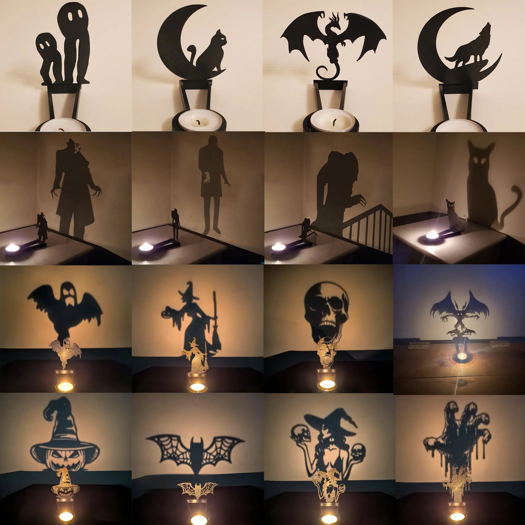 Halloween Desktop Decorations Candle Holders 2