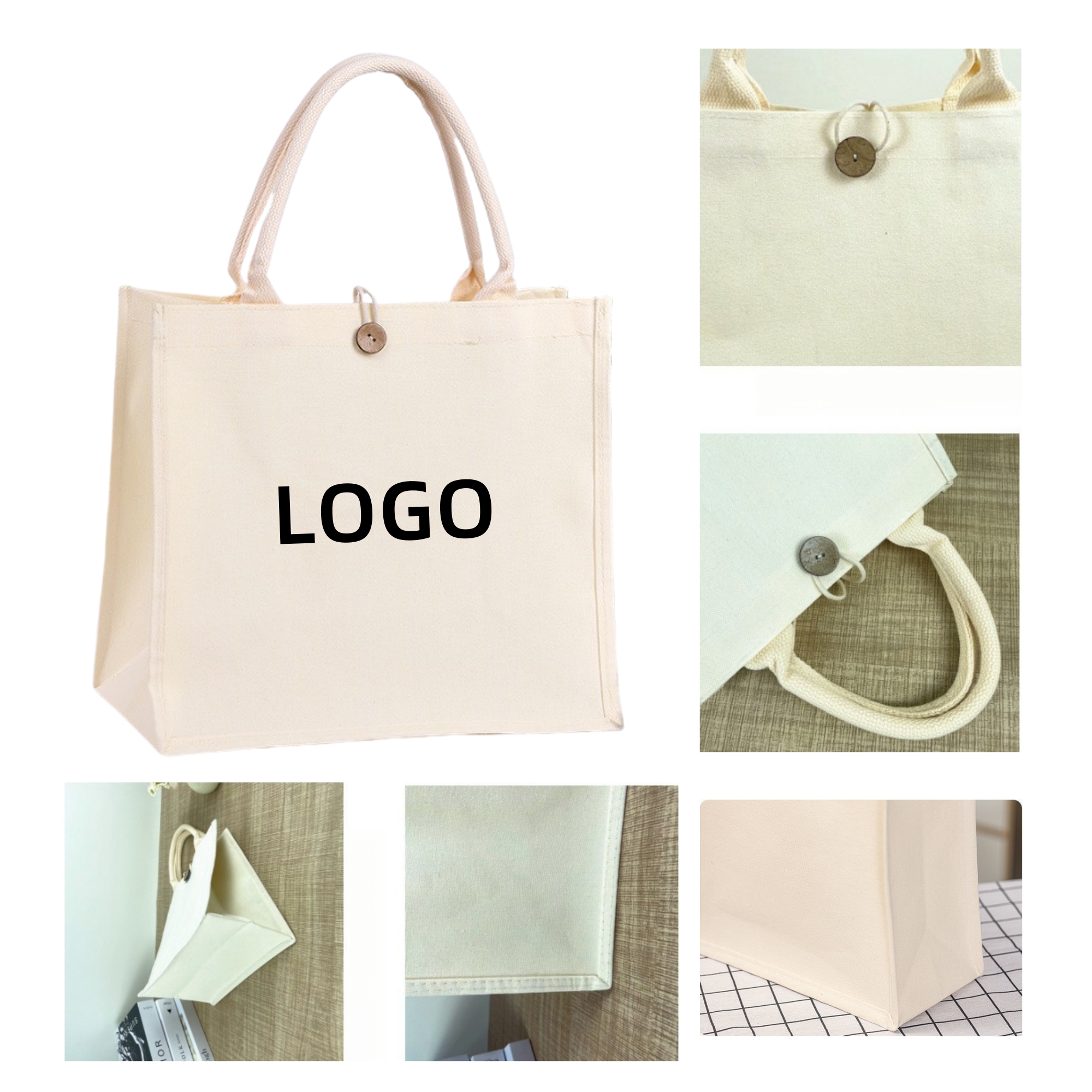 Minimalist Canvas Tote Bag, custom tote bag with logo imprint 2
