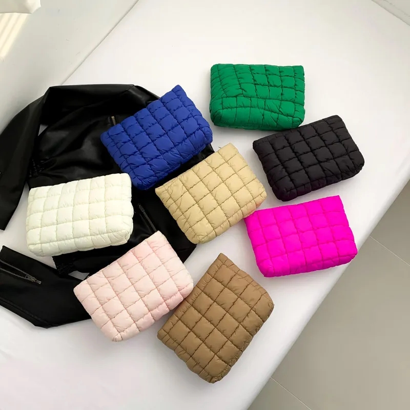 Versatile fashion solid color customizable cosmetic bag 4