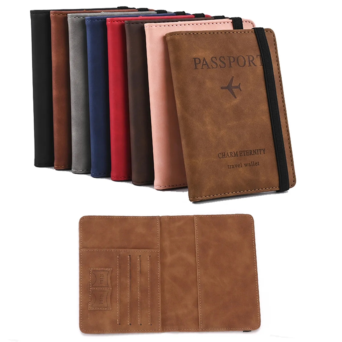Portable Travel PU Document Organizer Passport Storage Walle 3