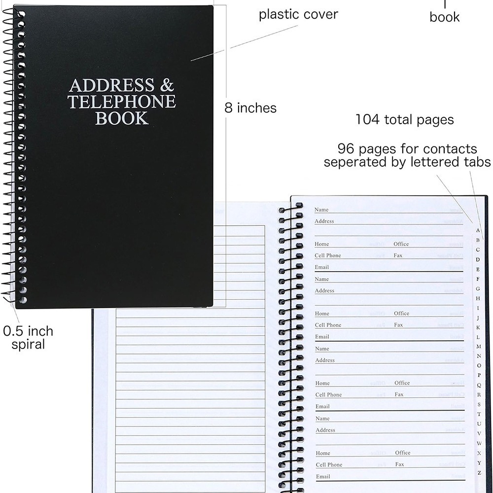 Telephone Address Book with Tabs 6