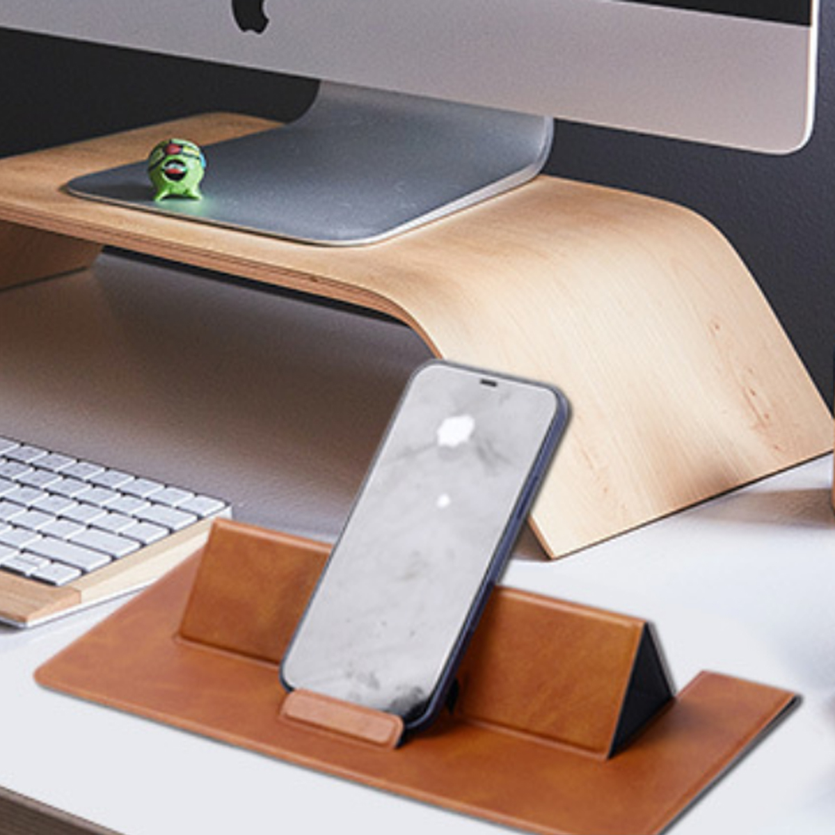 Leather Multi-Angle Adjustable Stand Phones Holders 4