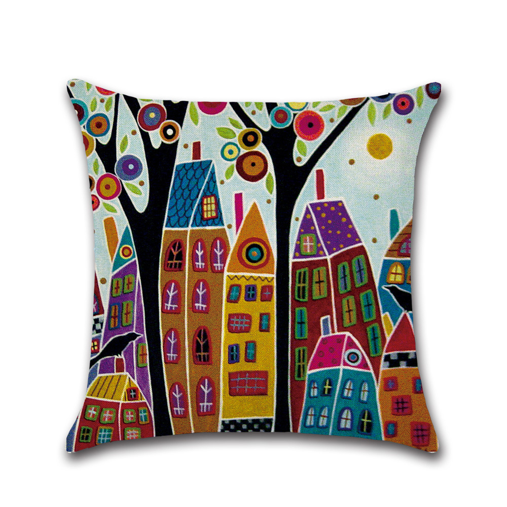 Cushion Home Living Room Bed Sofa Car Cotton Linen Square 5