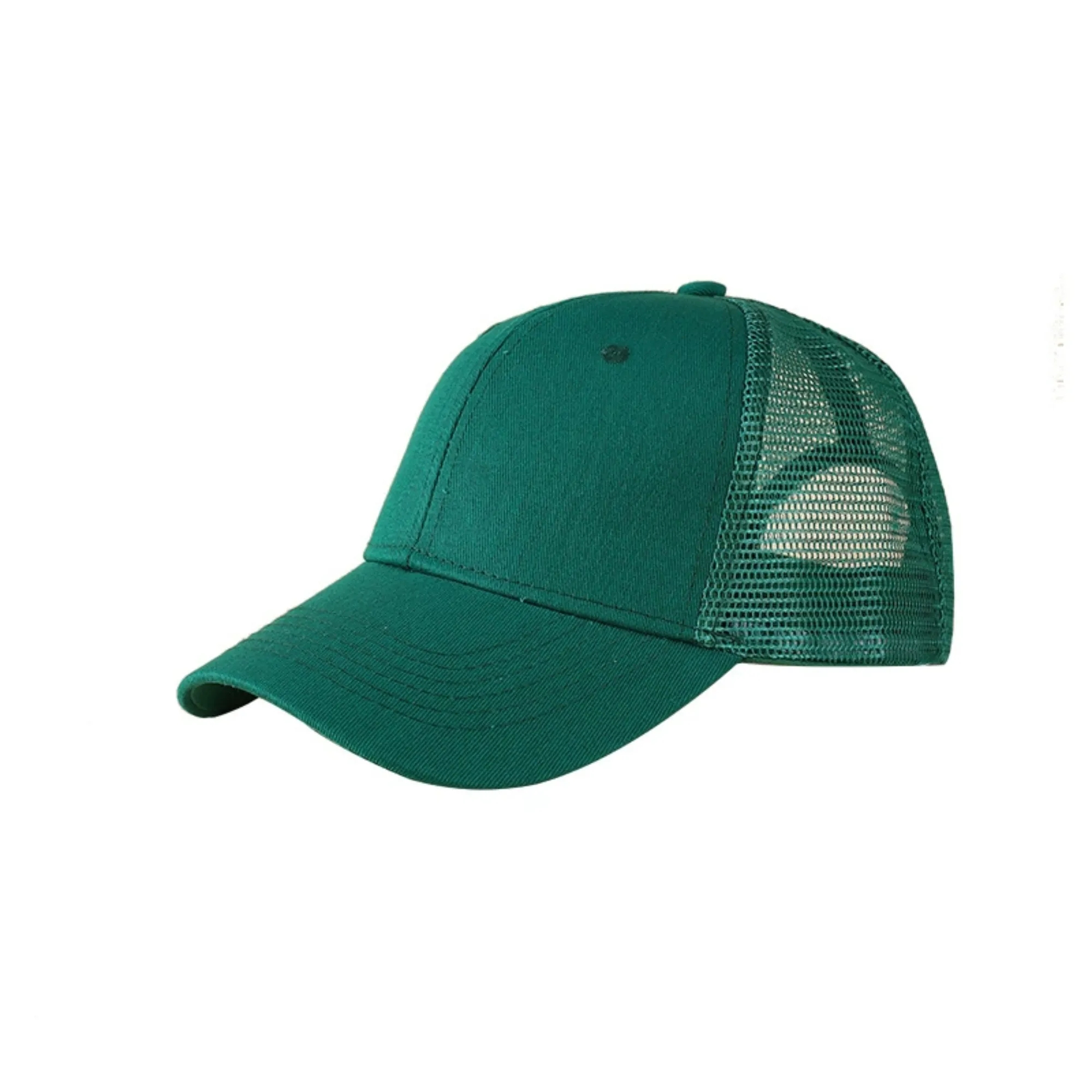 Cotton 6 panel structure semi-net truck cap 2