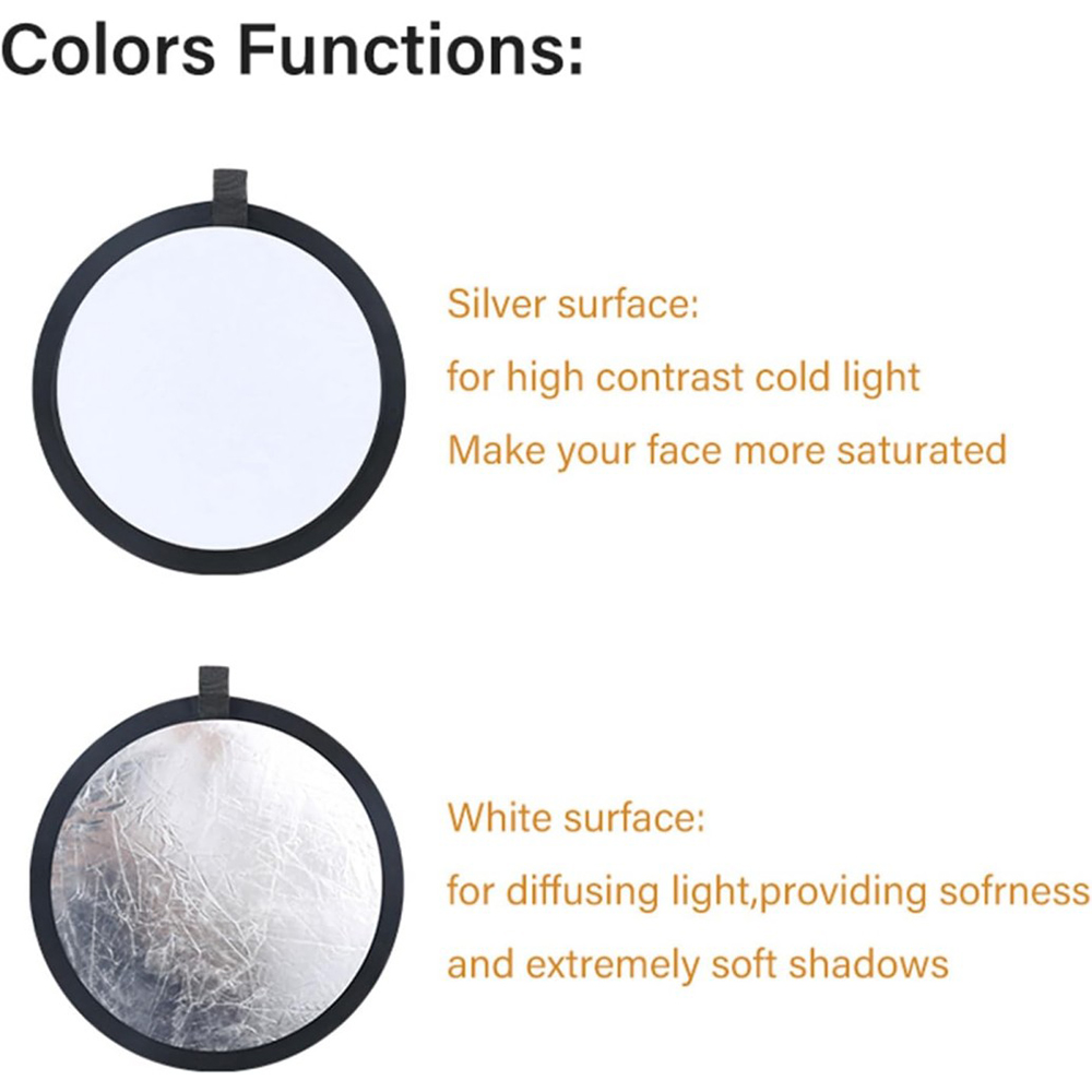 2 in 1 light reflector folding portable photographic equipment 1
