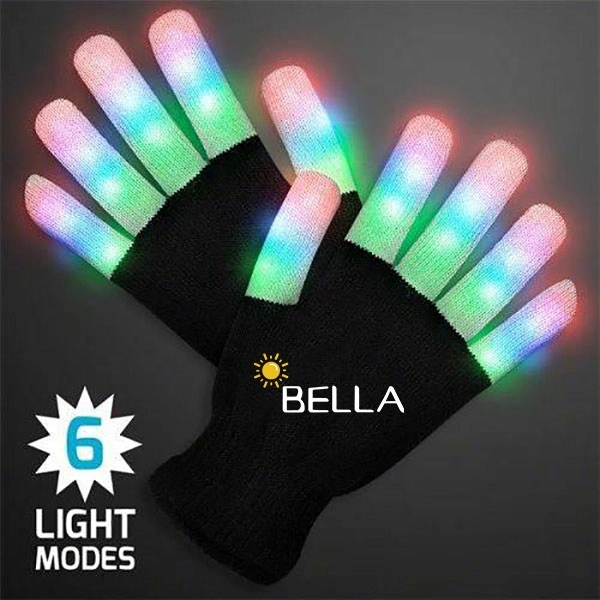 Led Colorful Flashing Finger Lighting Gloves 1