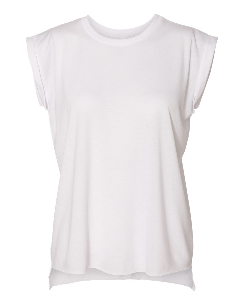 Women's Flowy Rolled Cuffs Muscle Tee - 8804 10