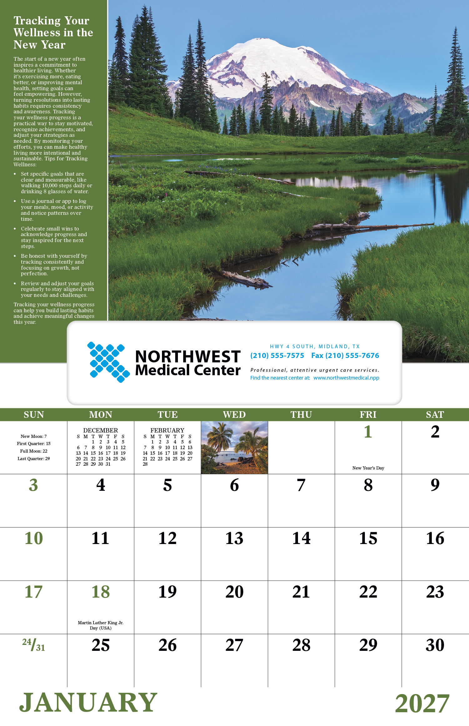 Good Value™ Healthy Living - Window Calendar 60